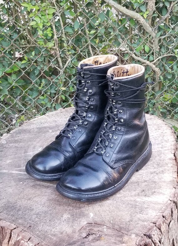vintage leather combat boots