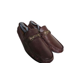 Giorgio Brutini Men's Brasilla Horse Bit Leather Loafers Brown 14M