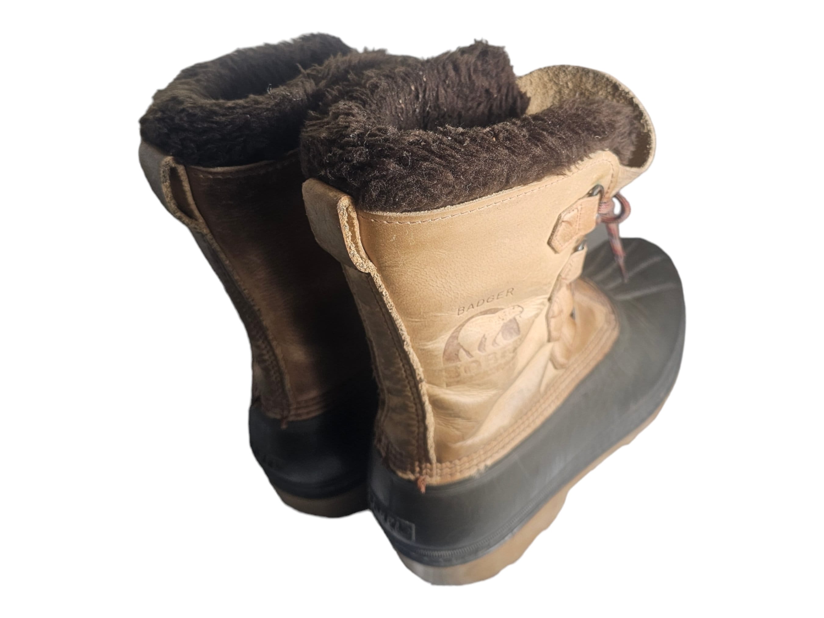 SOREL Badger Snow Duck Boots Mens 10 Leather Rubber Work  display picture 2