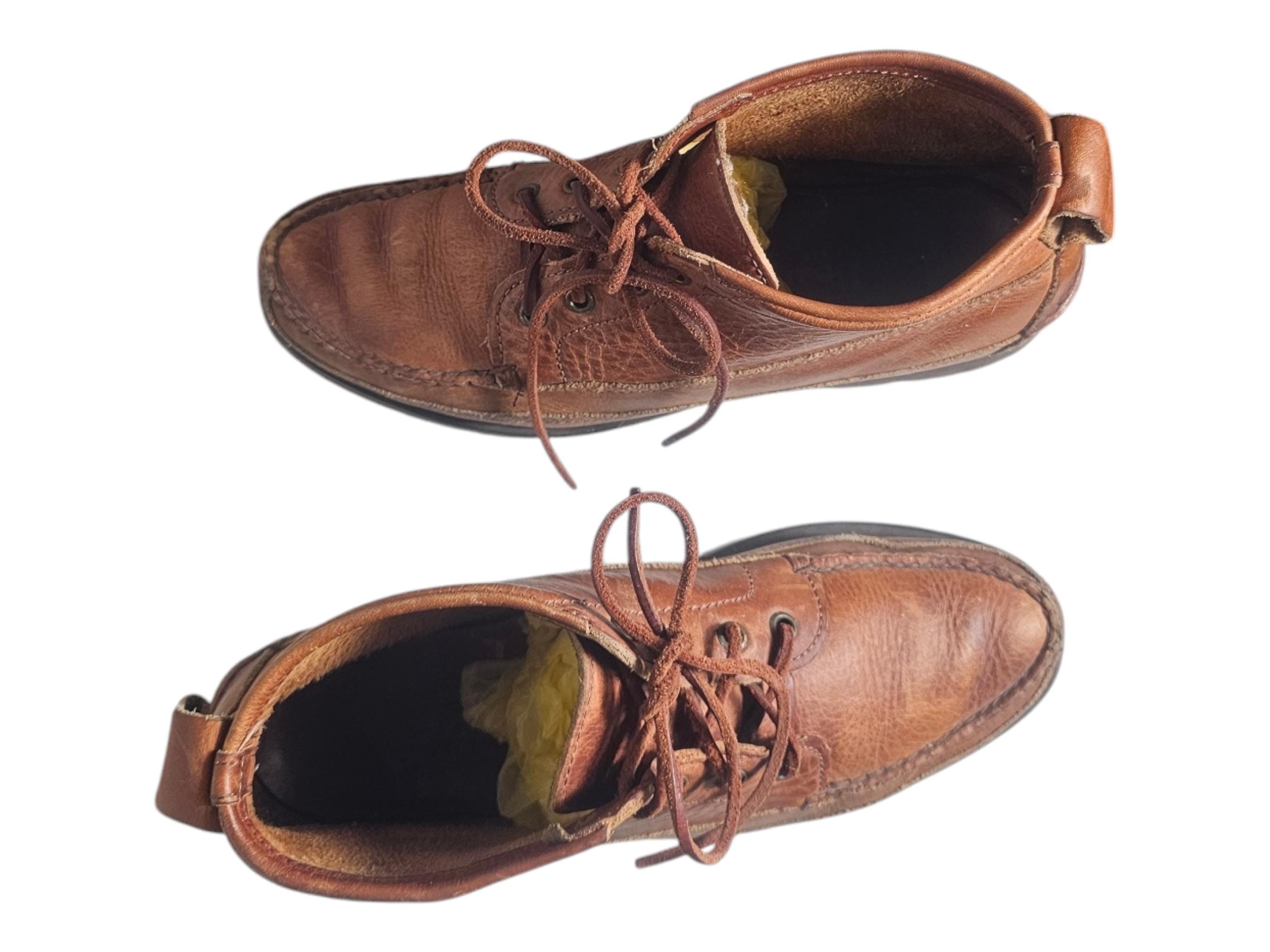 LL Bean Signature 7 D Brown Leather Jackman Ranger Moccasin Toe