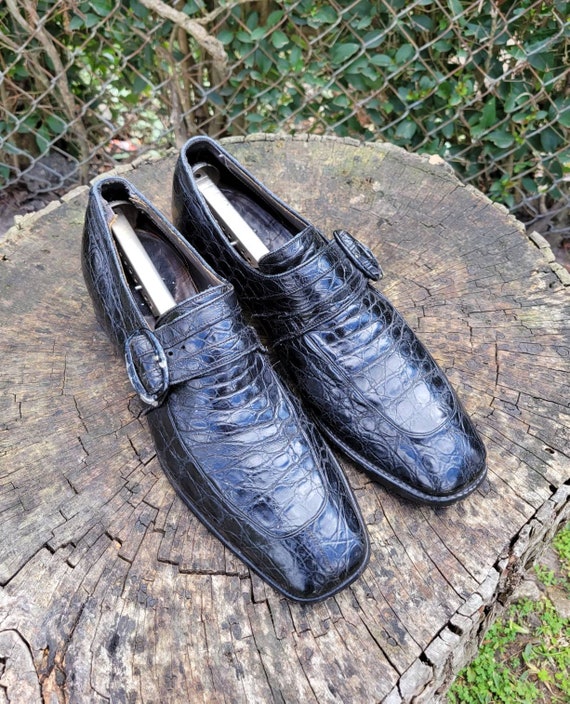 The STETSON Spade Sole, Brogue Alligator Loafer, Circa 1960/ Very