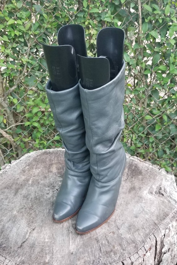 Sz 7 Vintage Slouchy Boots/Genuine Leather Pull Up