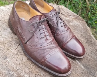 Sz. 9 Mens Vintage Dress Shoes/genuine Leather Oxfords  display picture 3