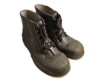 LACROSSE Ansi Z41 PT99 Safety Steel Toe Rubber Work Boots Men's Size 10 Gray