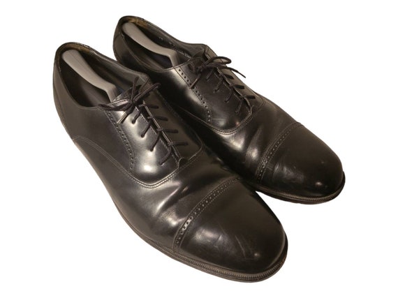 Bostonian Cap Toe Black Oxford Leather Men s Shoes Size 13 D USA
