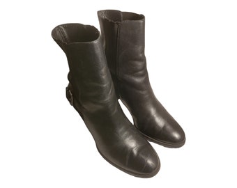 Cole Haan Läder Ankelboots Spänne D25456 Brasilien Dam Storlek 9