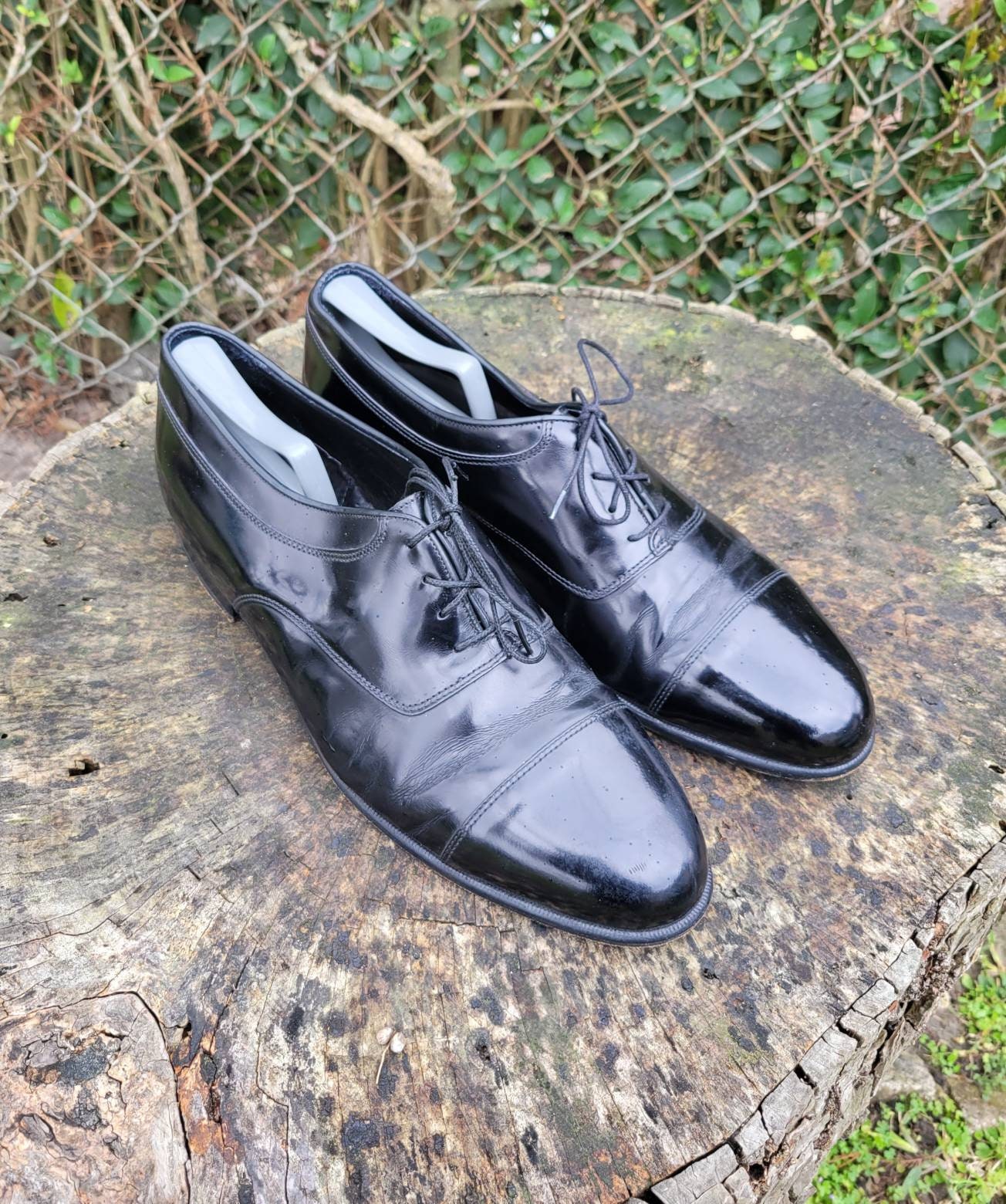Johnston & Murphy Novick Black Cap Toe Lace up Shoes/men's Johnston & Murphy Novick Black Cap Toe Lace up Shoes/men's