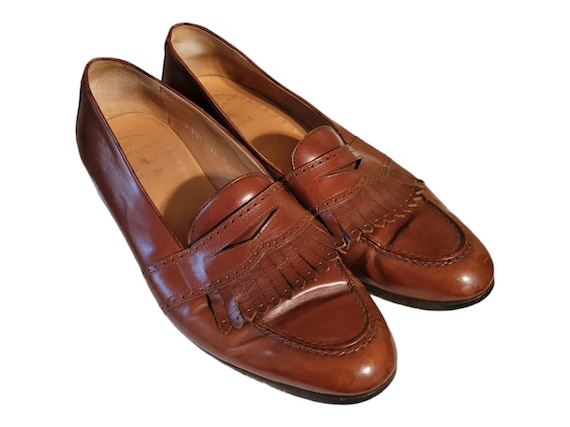 Polo Ralph Lauren Leather Penny Loafers with Frin… - image 3