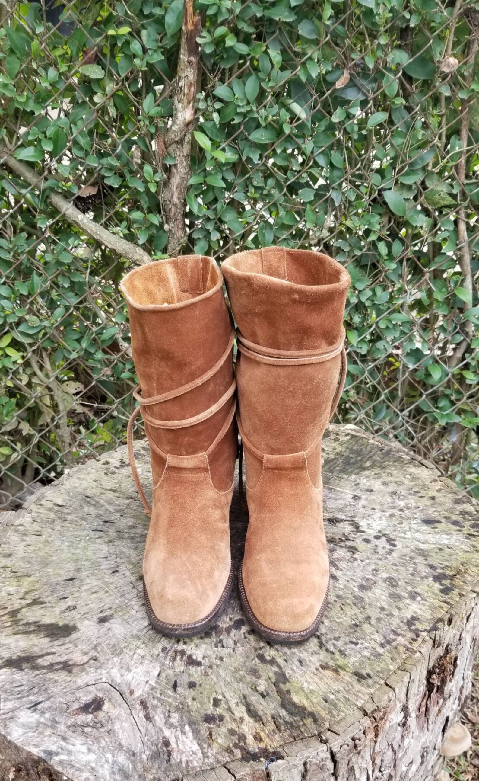 Joan and David Suede Ankle Boots Natural Womens Size 8.5 M | Etsy