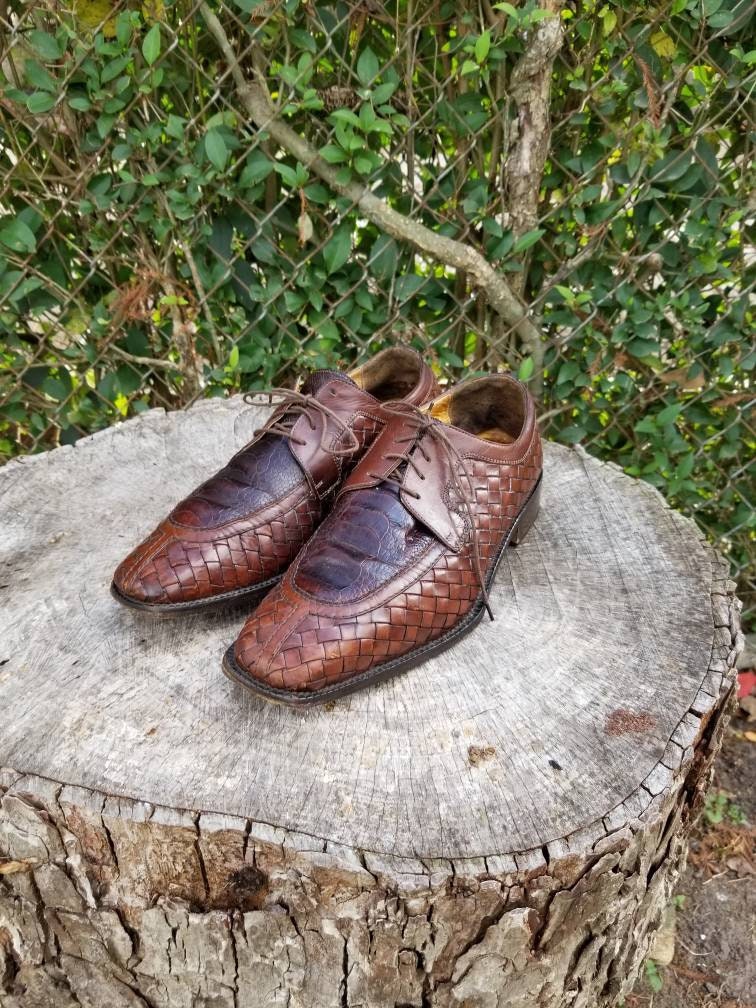 Sz 9.5 Vintage Men's Dress Shoes/ Handmade Italian Leather - Etsy