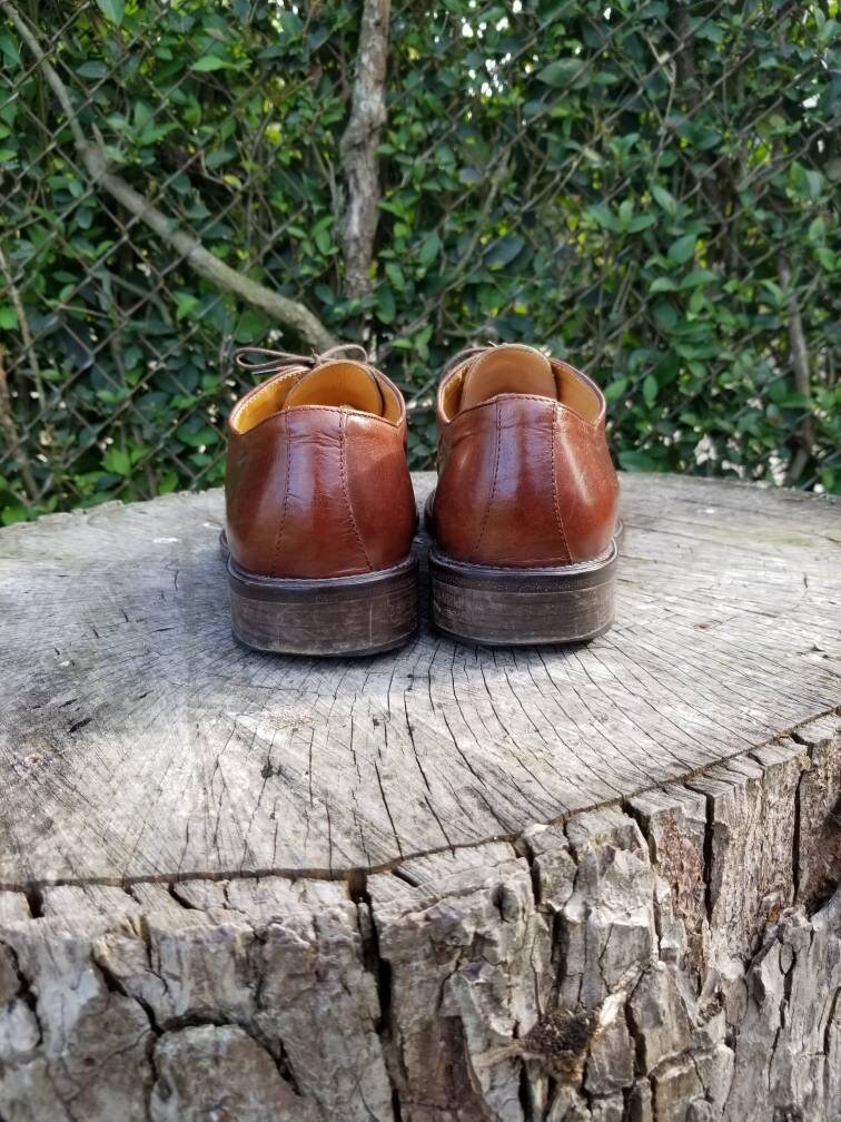 Sz 8.5 Vintage Mens Mercanti Fiorentini Italian Made Oxford Shoes