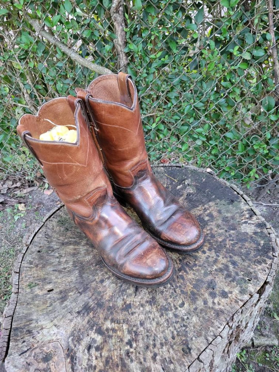 Vintage Rio Grande Brown Leather Roper Boots, Men's Size 10 - Etsy