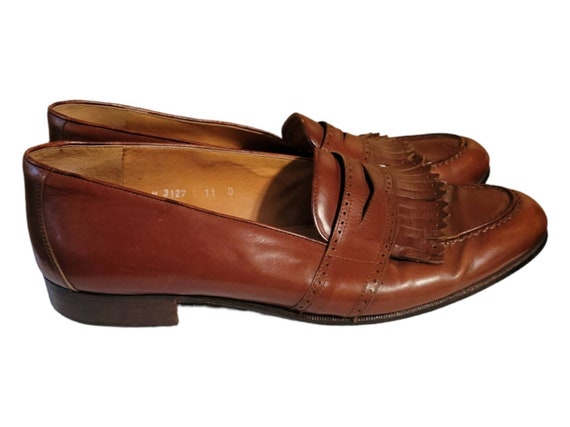 Polo Ralph Lauren Leather Penny Loafers with Frin… - image 4