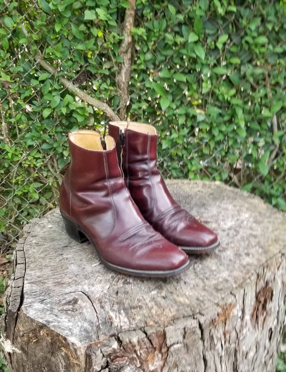 Vintage Mens Genuine Roebuck Cowboy Ankle Boots 10