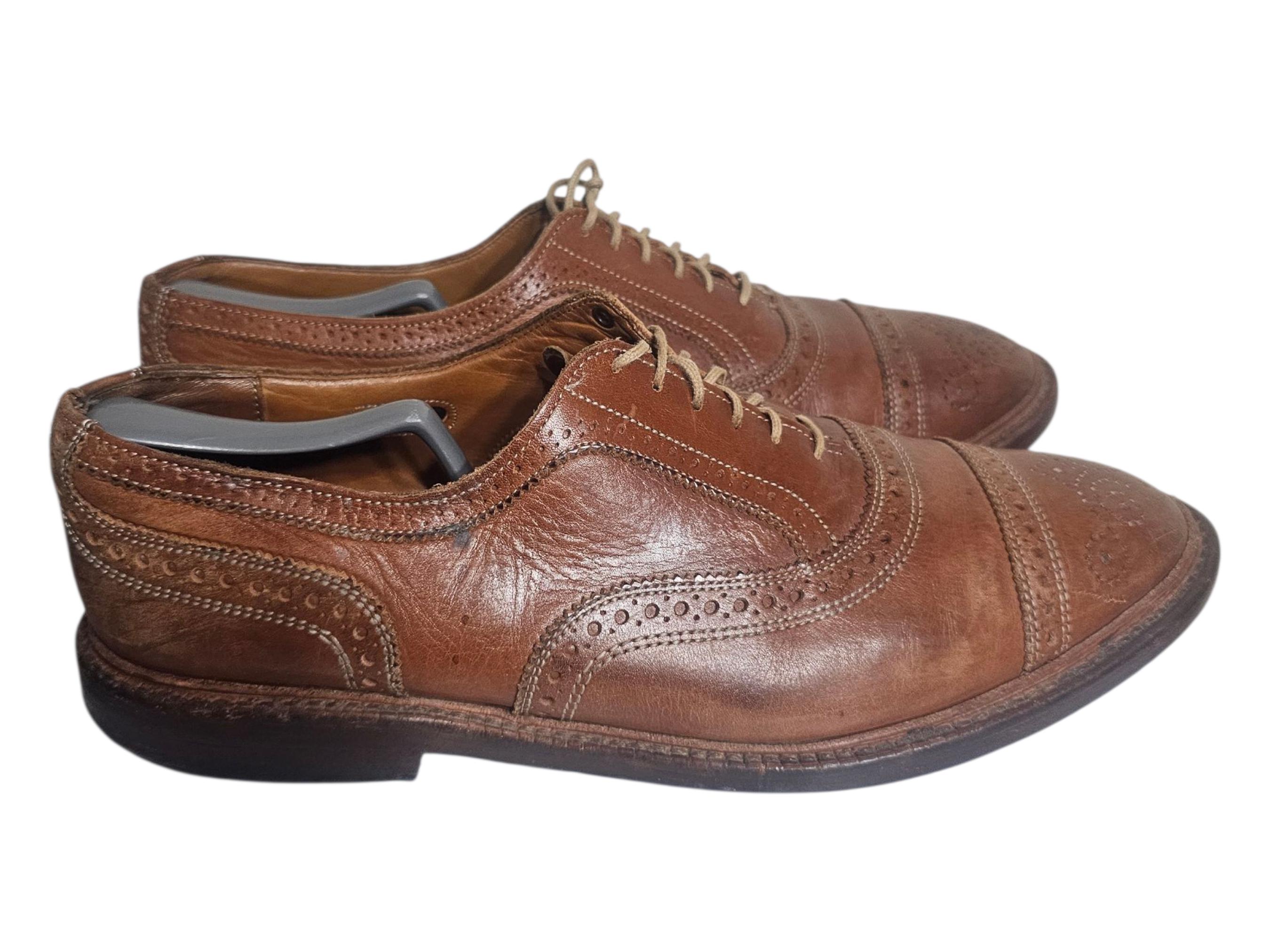 Allen Edmonds Mctavish Men 11 D Wingtip Oxford Shoes Brown 