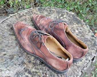 Vintage Marco Vittorio Brown Leather Wingtip Oxford Shoes  display picture 1