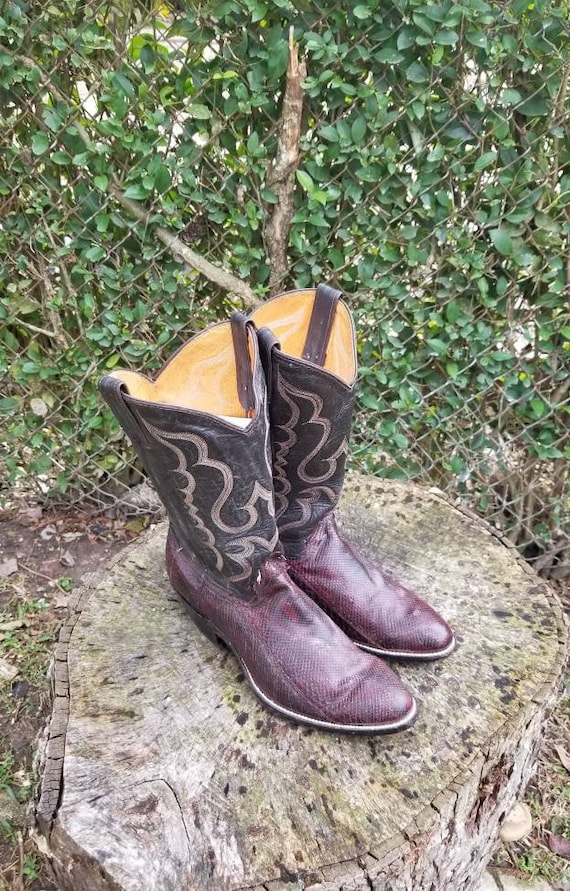 Exotic Cowboy Boots/ Purple Western Style Boots Sz