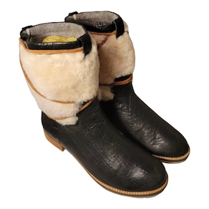 Matt Bernson Winter Lace Up Snow Booties/Size 9.5 Leather And Faux Fur Boots