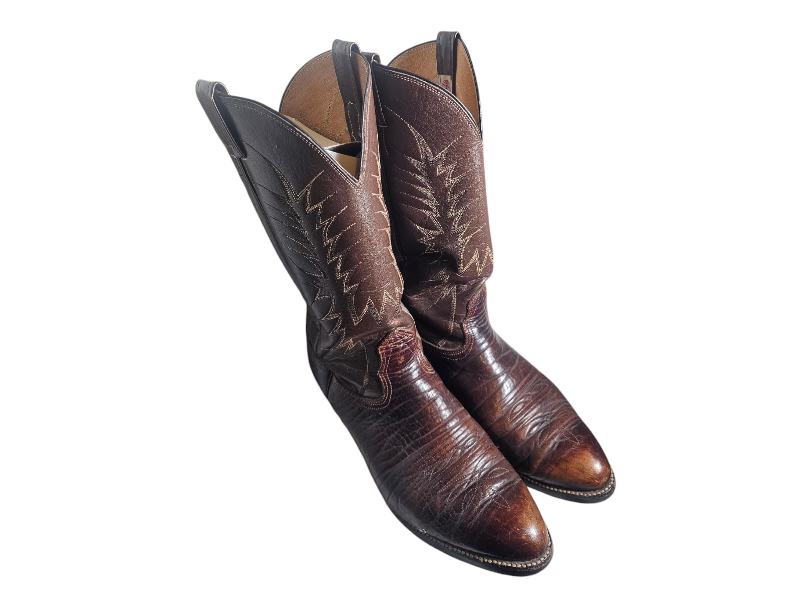 Nocona Western Cowboy Boots – Brown Leather – Classic Style – Made in USA Nocona Men main image 4