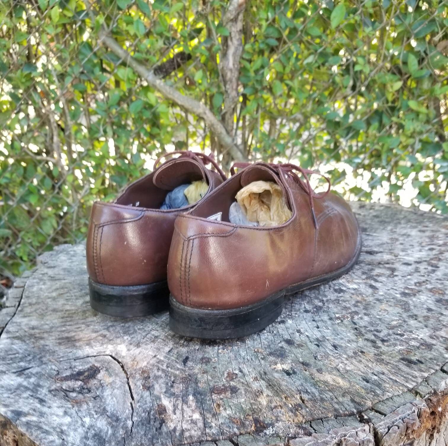 Stacy Adams Brown Cap Toe Oxfords 11 2E Vintage 80 main image 3