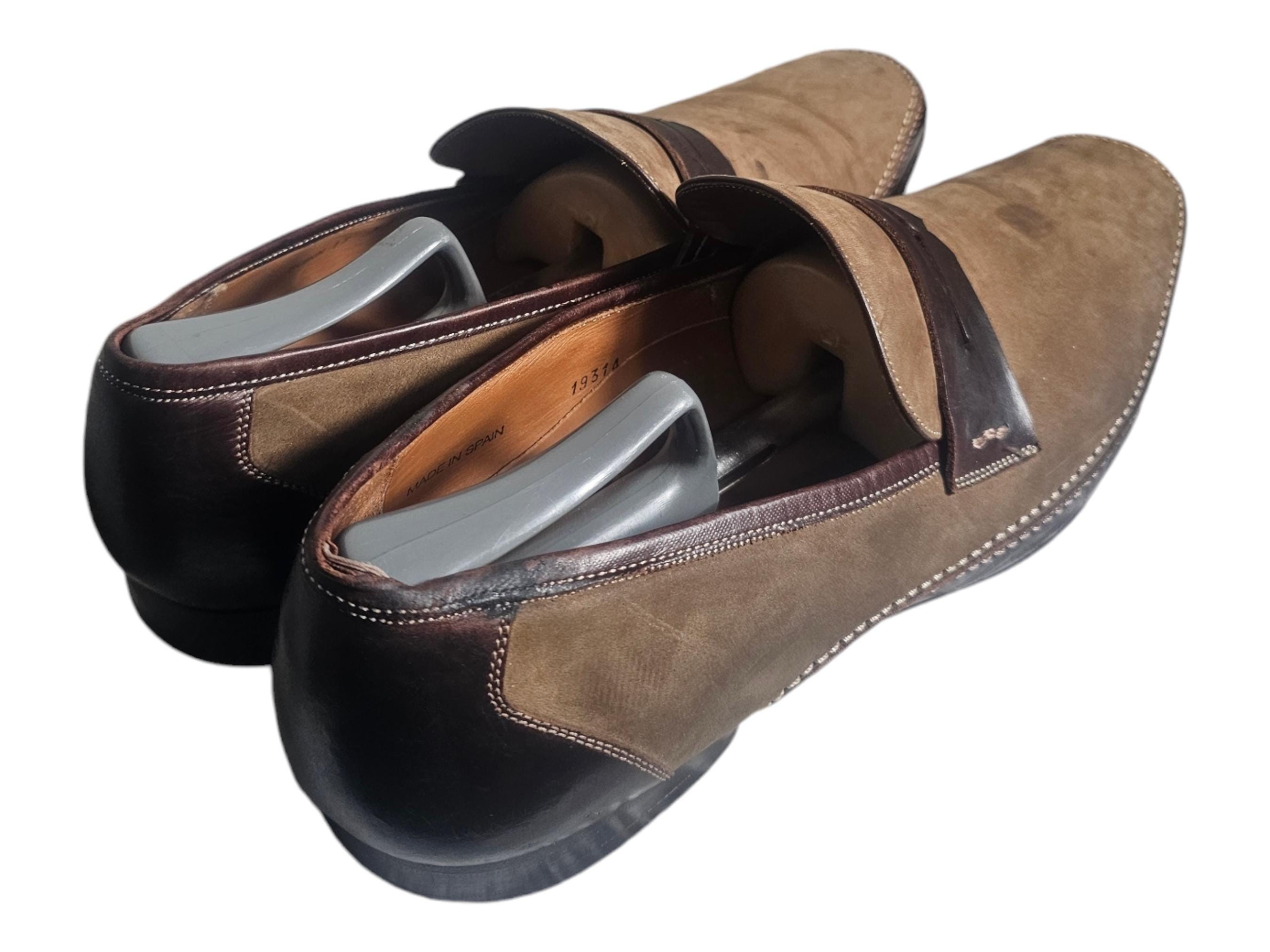 Mezlan Ruskin Cognac Genuine Leather Shoes Size 13 M Slip On Loafers Mezlan Ruskin Cognac Genuine Leather Shoes Size 13 M Slip on  main image 2