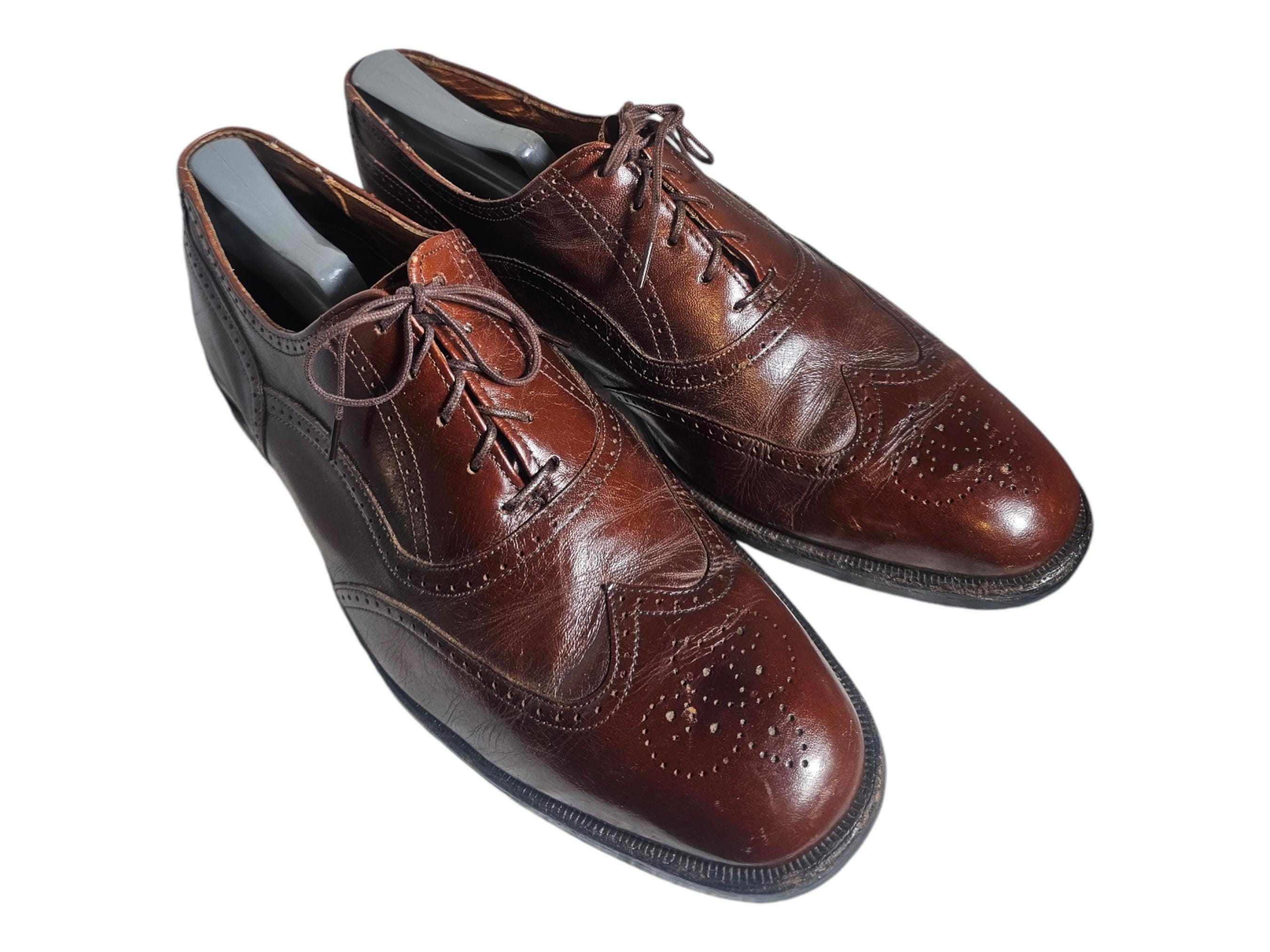 Johnston and Murphy Oxford Wingtip Dress Shoes/ Vintage 80s/size