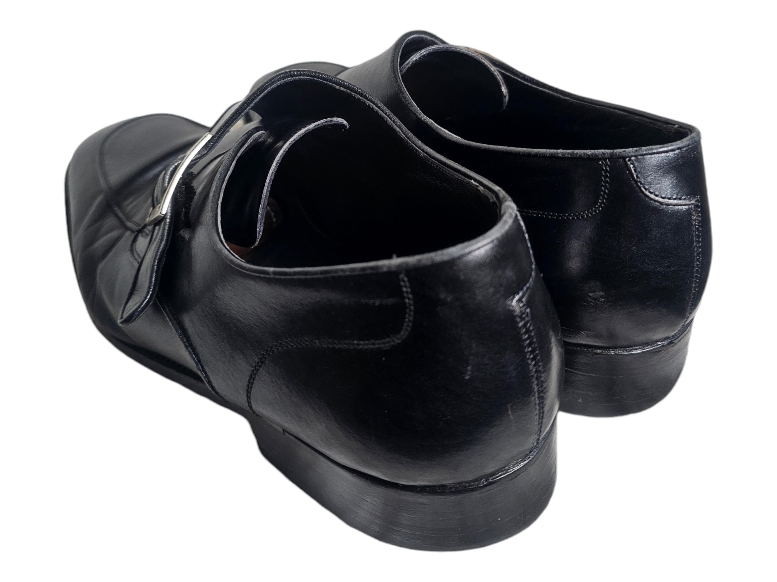 MENS BALLY ORANO Monk Strap Dress Shoes Size 10 D Black Leather/Made In Italy Vintage BALLY Orano Monk Strap Dress Shoes, Black Leather  main image 3