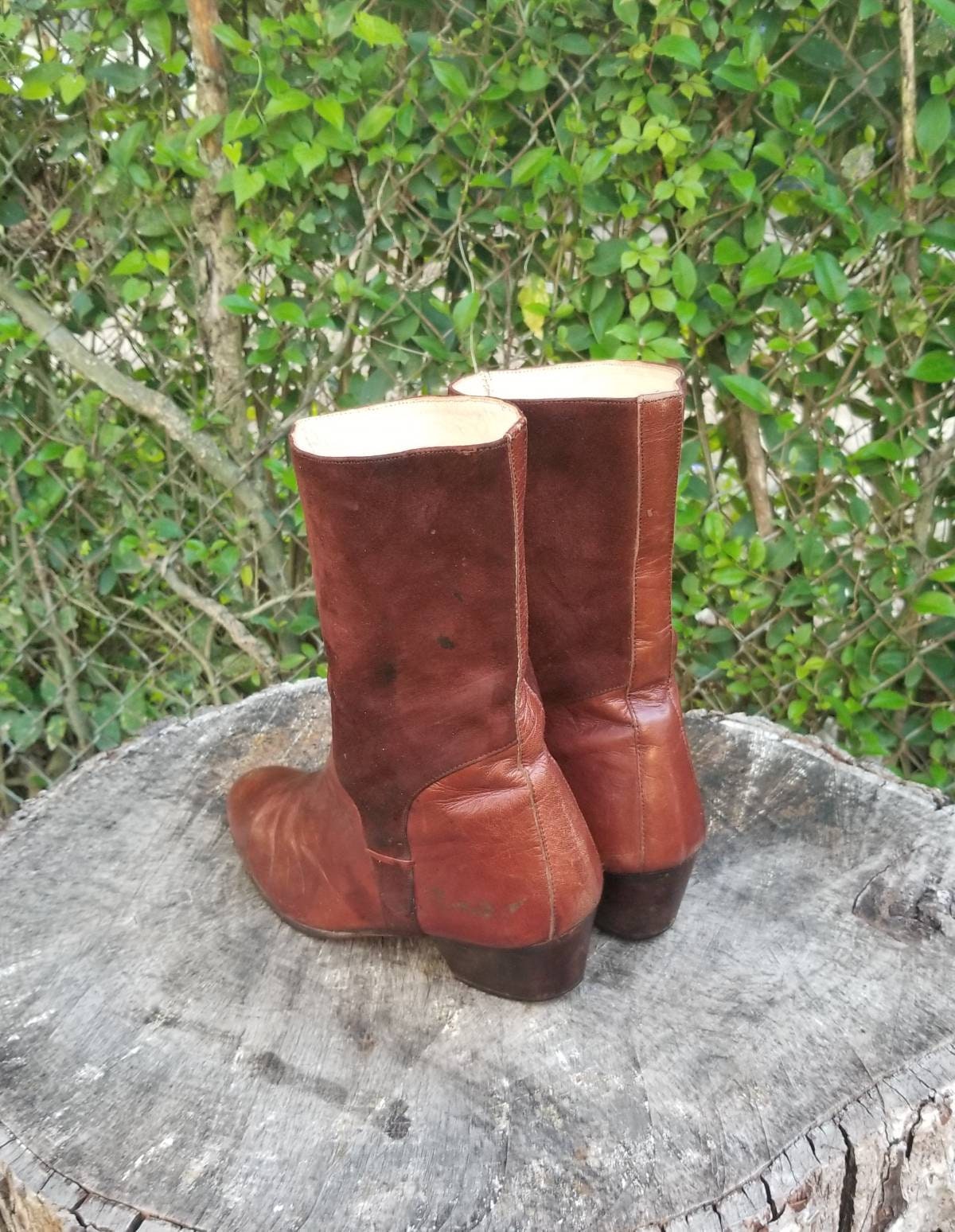 Vintage Brown leather Boots for Men Size 7.5/Retro 1980s Etsy