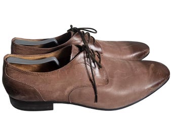 Men Bacco Bucci Mocha Brown Genuine Leather Dress Shoes Size  display picture 3