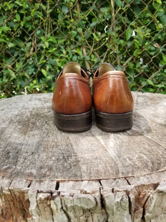 Sz. 7 Vintage Tie Up Shoes/Genuine Leather Slip O… - image 5
