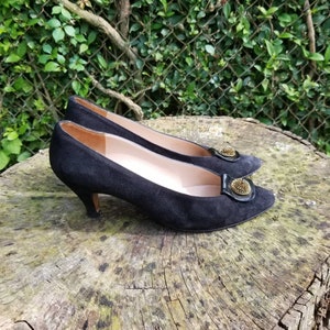 Amalfi Pillow OXY women Heels/Pumps, Black suede leather , Size US 10AA