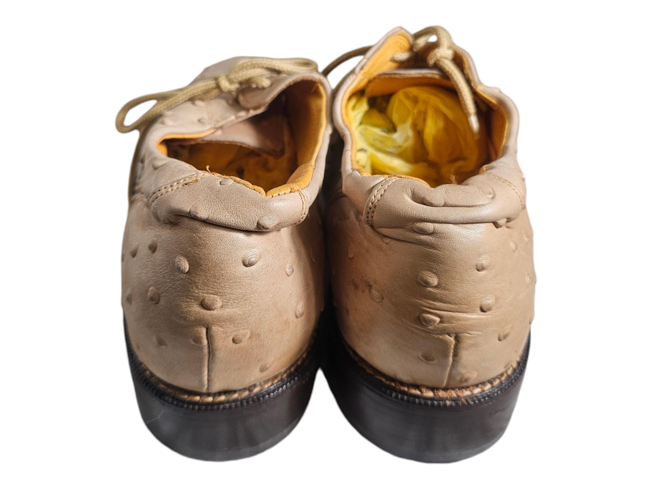 Vintage Rudel Rogers Ostrich Leather Oxford Shoes - Size 13  display picture 2