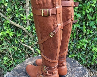 Miz Mooz Kira Y2K Riding Boots/ Knee High Buckle Strap Boots 