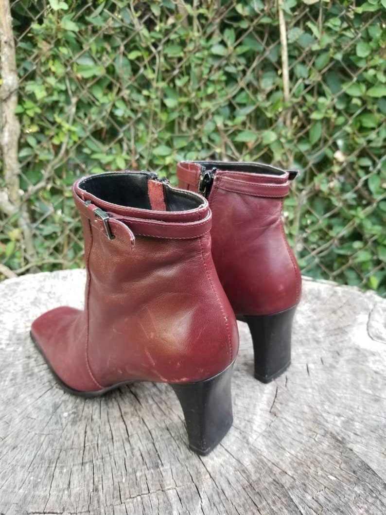 Gr. 6 Vintage Ankle Boots/Reißverschluss Ankle Boots mit Designer Schnalle/1990er Jahre Bild 5