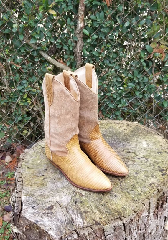 Brass Plum Vintage Snakeskin Boots/Vintage Cowboy