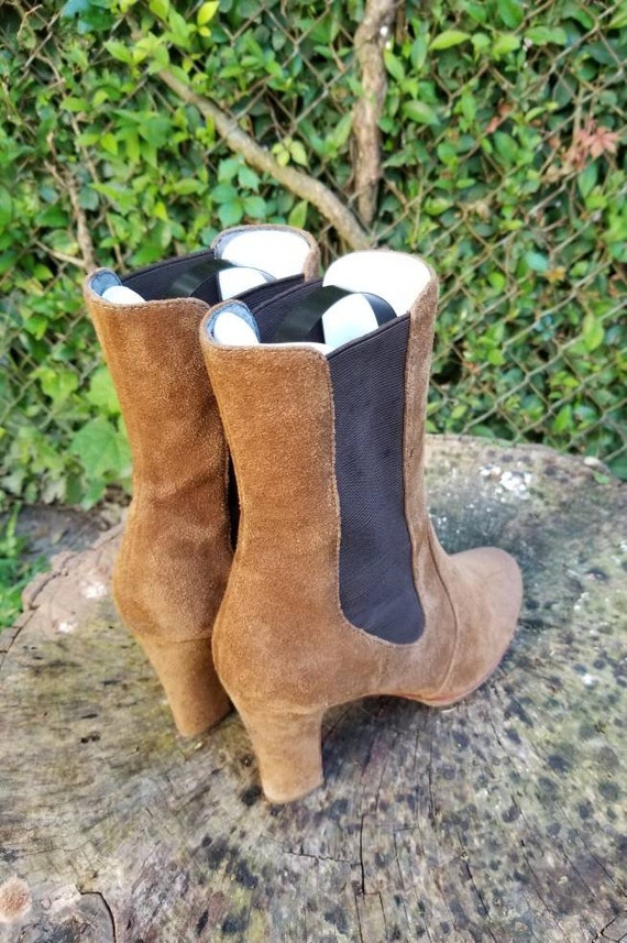 Vintage Chelsea Stretch Gore Chunky Platform Boot… - image 9