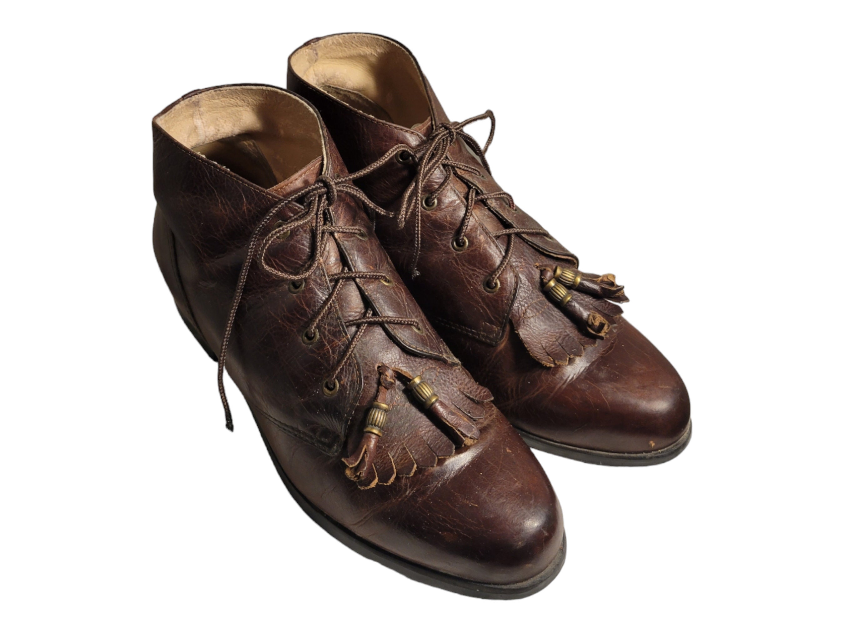 Ariat Brown Leather Lace-Up Kiltie Ankle Boots Ariat® Men main image 2