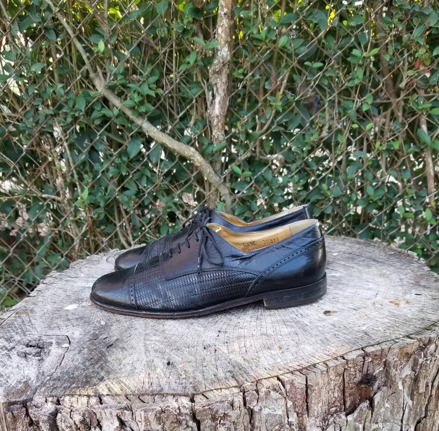 Italian Leather Florsheim Barletta Series‎ mens shoes size 11 EUC Sz 8.5 Vintage Florsheim Barletta Black Leather Oxfords  main image 2