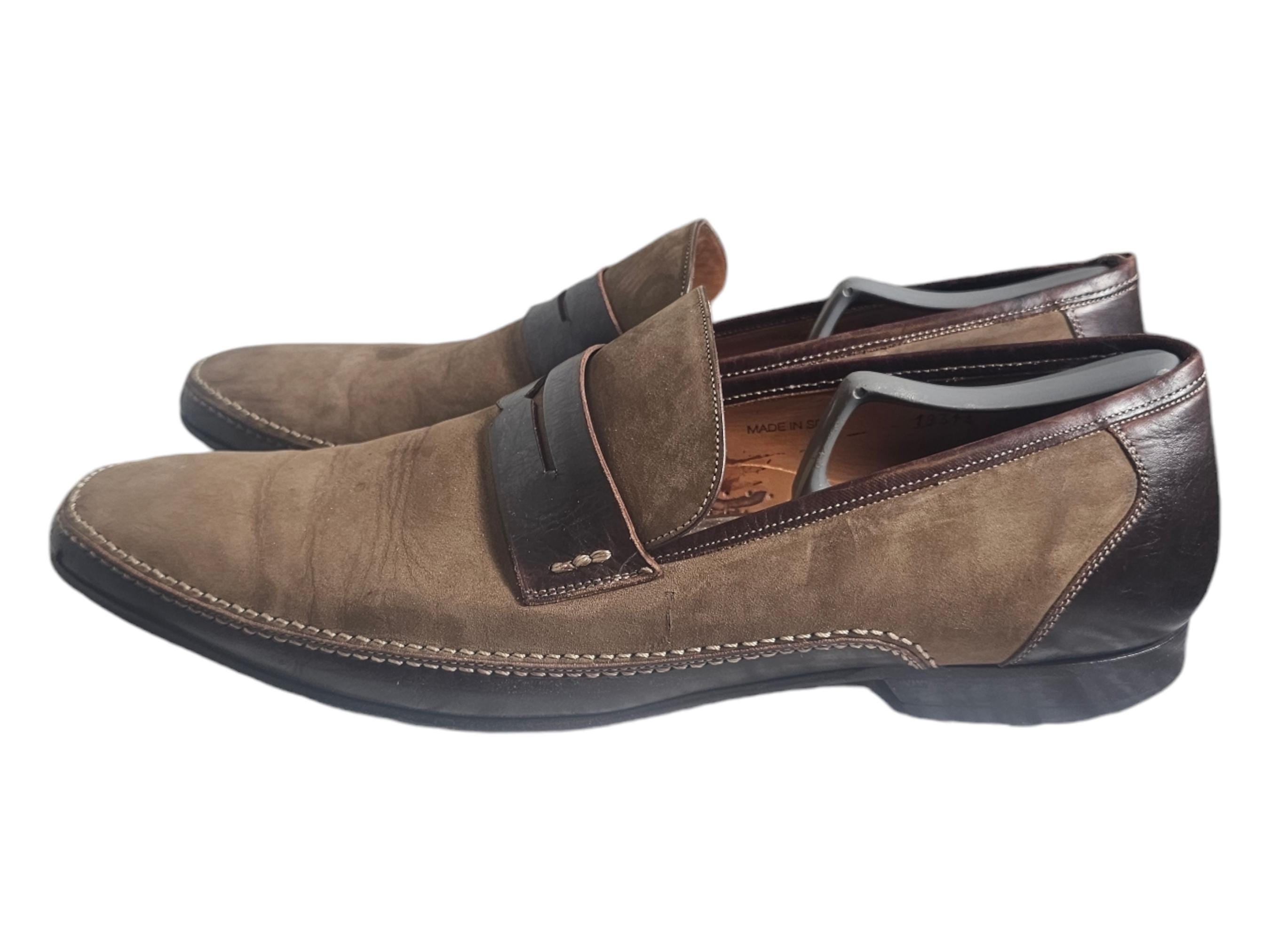 Mezlan Ruskin Cognac Genuine Leather Shoes Size 13 M Slip On Loafers Mezlan Ruskin Cognac Genuine Leather Shoes Size 13 M Slip on  main image 3