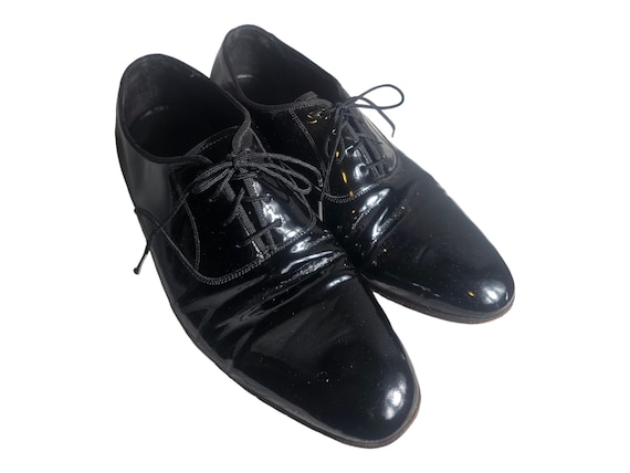Mens VINTAGE Florsheim Black Patent Leather Formal Dress  display picture 1