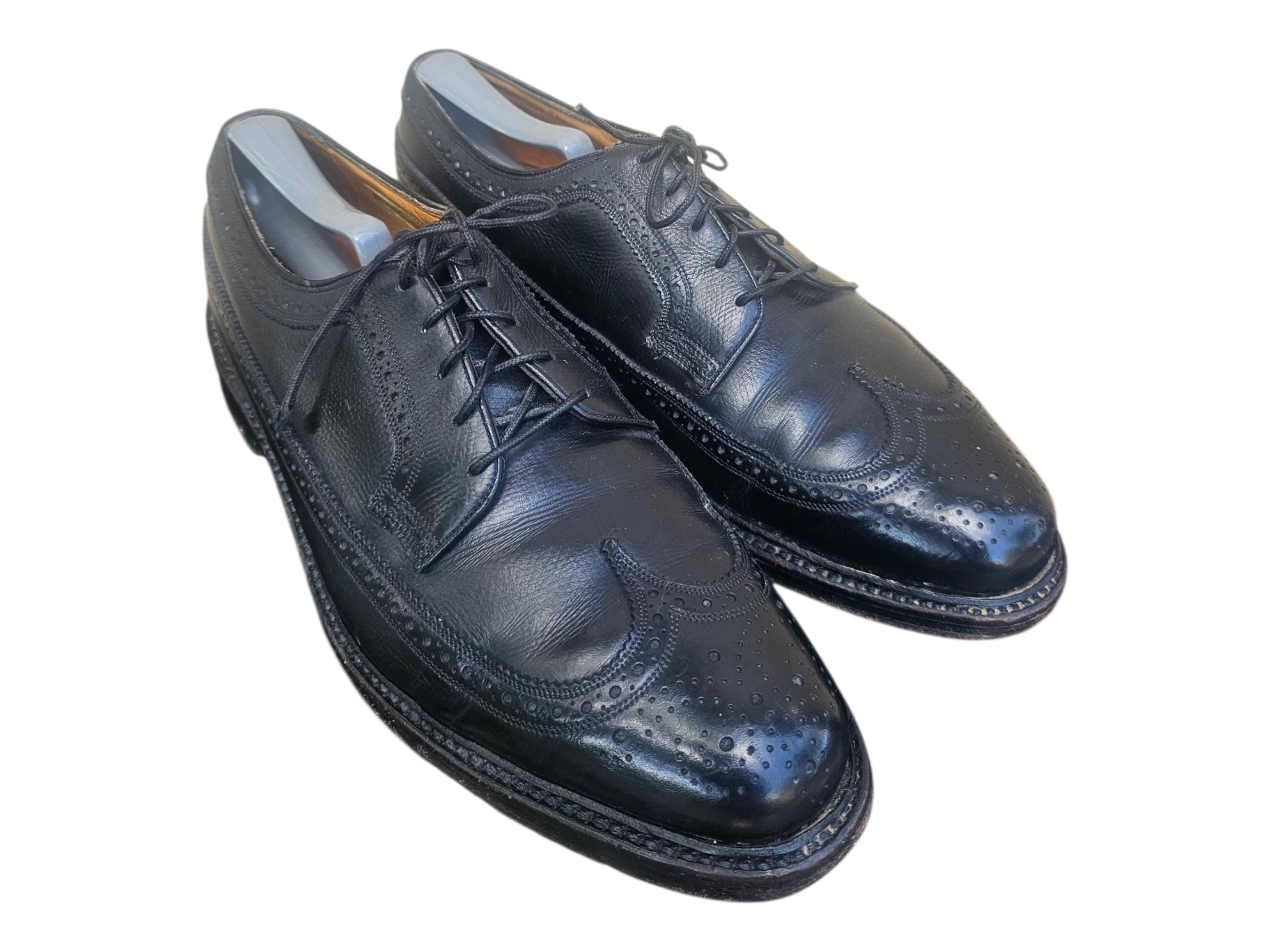 Florsheim Royal Imperial Vintage Black Leather Wingtip  display picture 1