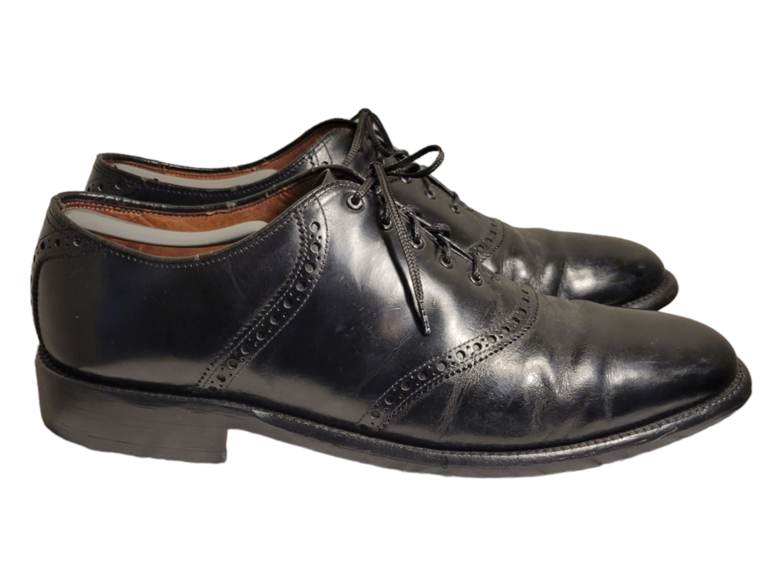 Vintage NETTLETON Black Calf Saddle Oxford, Circa 1980: (US 
