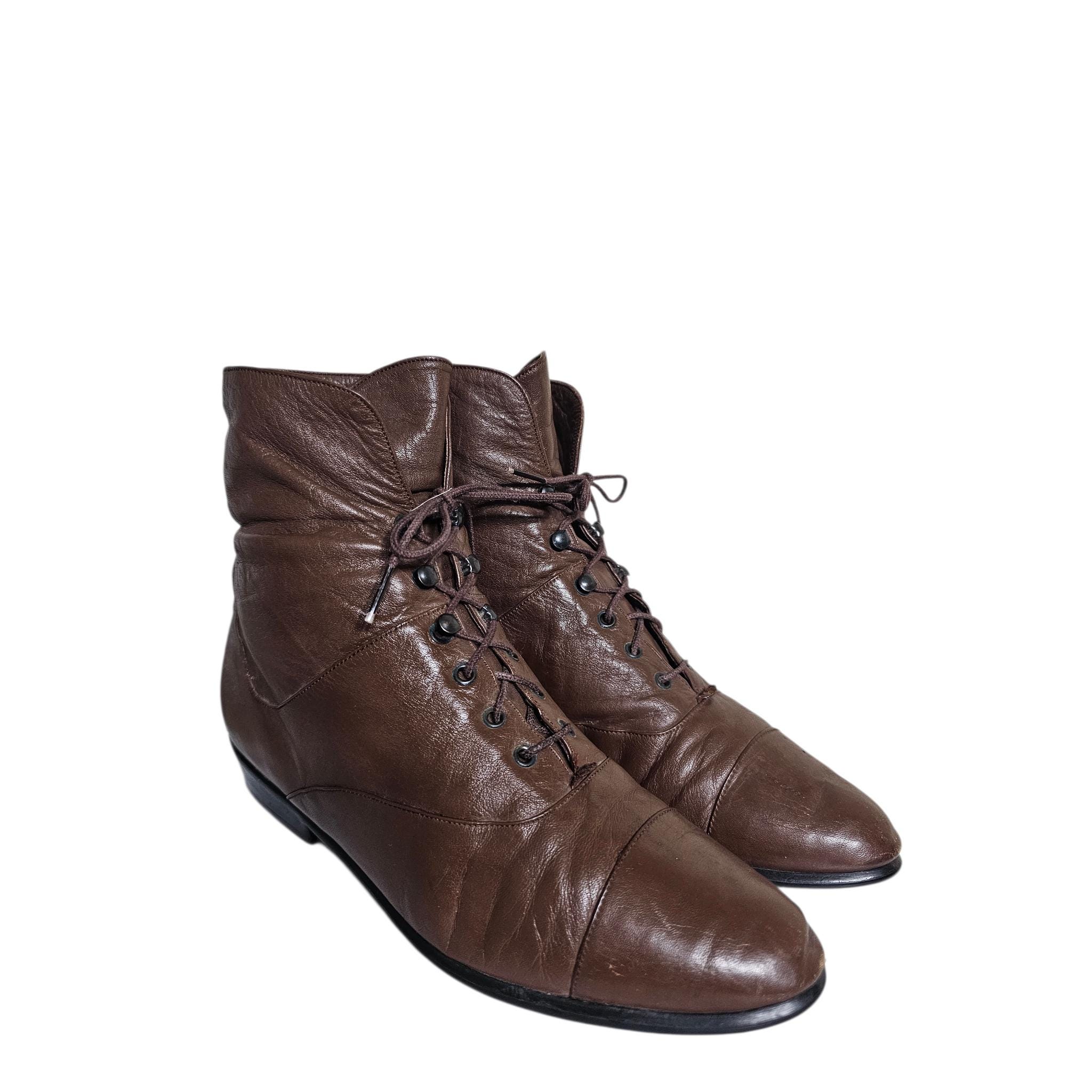 Pointy Lace up Boots - Etsy