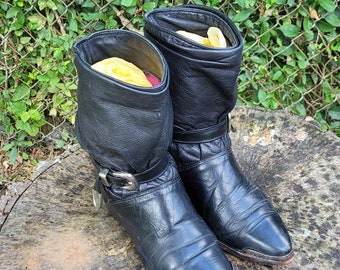 suede slouch boots flat