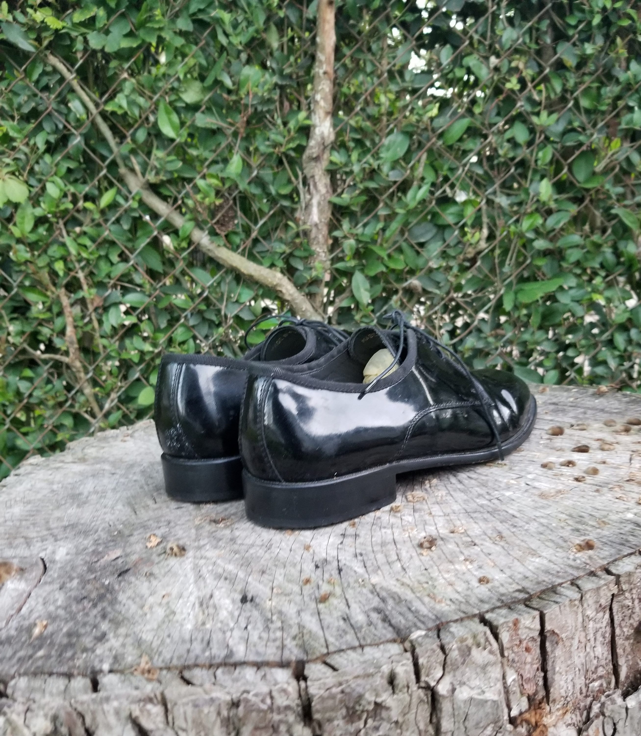 Pronto Uomo Firenze Dress Shoes Formal Tux Black Patent 