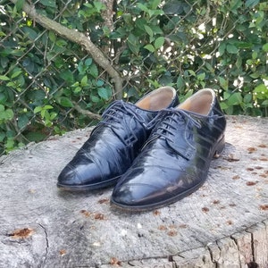 Sz 8 Vintage Carlo Morandi Genuine EEL Skin Lace Up Dress Shoes