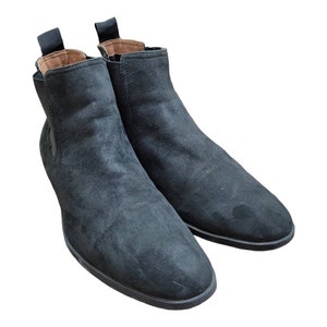 Mens Chelsea Boots Size 42EU/US 9 Suede Leather By H & M