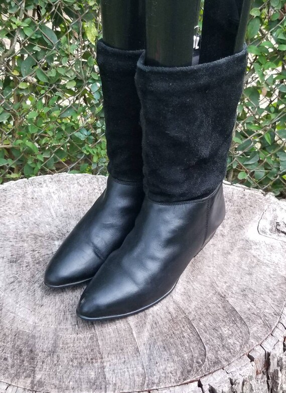 Sz 9 Vintage Ankle Boots/ Short Genuine Leather Co