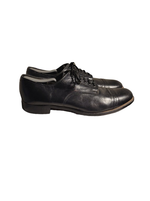 Vintage Stacy Adams Black Leather Oxfords - Cap Toe Dress  display picture 1
