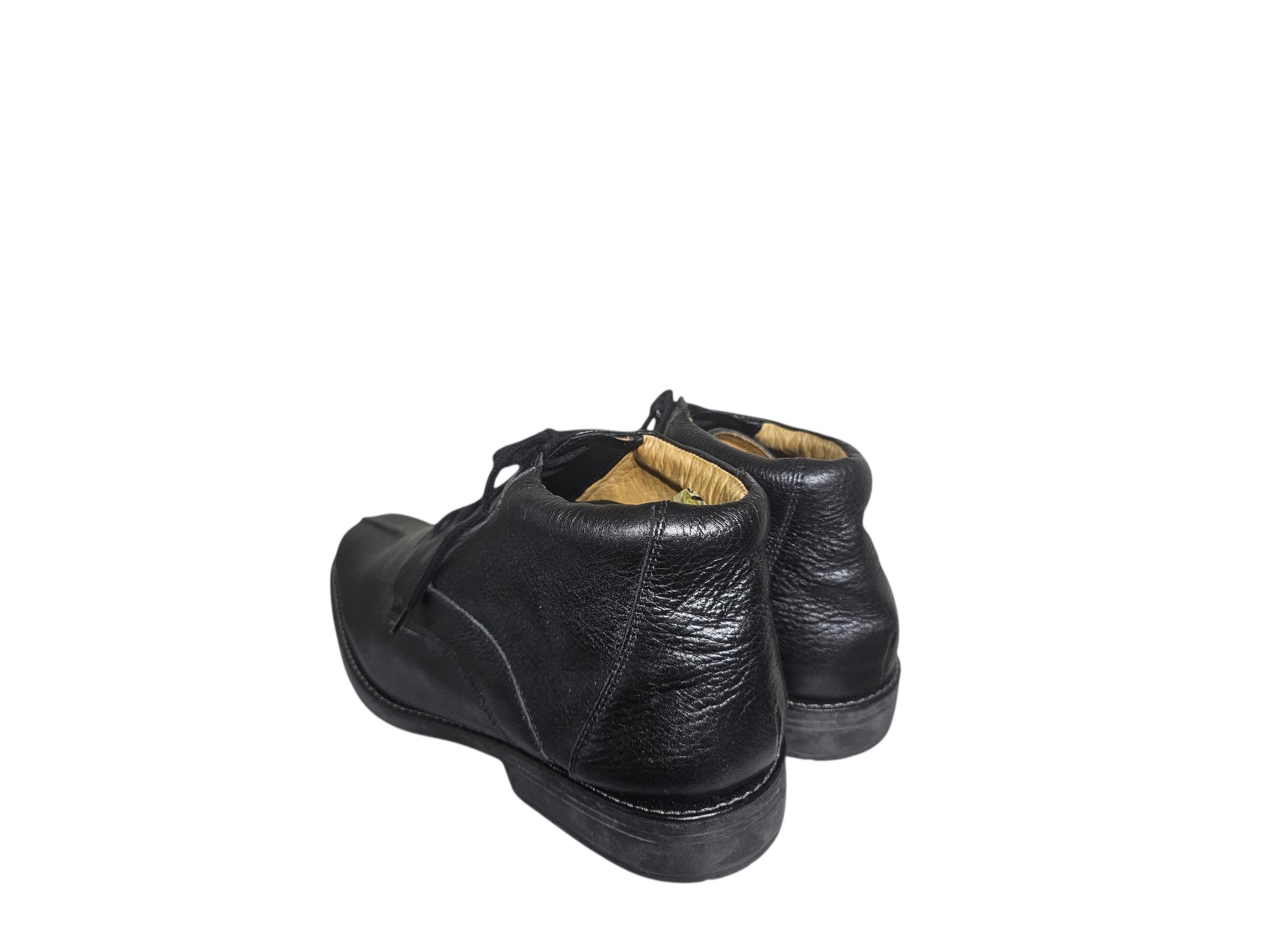 Sandro Moscoloni Men\'s Black Leather Dress Ankle Boots, Sz 9.5 Sandro Moscoloni Ankle Boots 12D Mens Black Soft Pebbled  main image 2